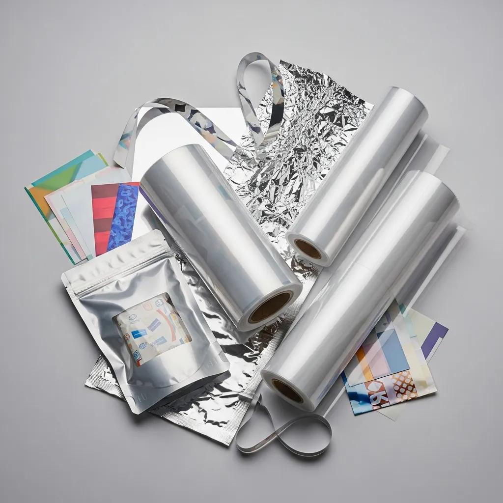 Variety of flexible packaging materials compatible with gravure printing, including BOPP and PET film